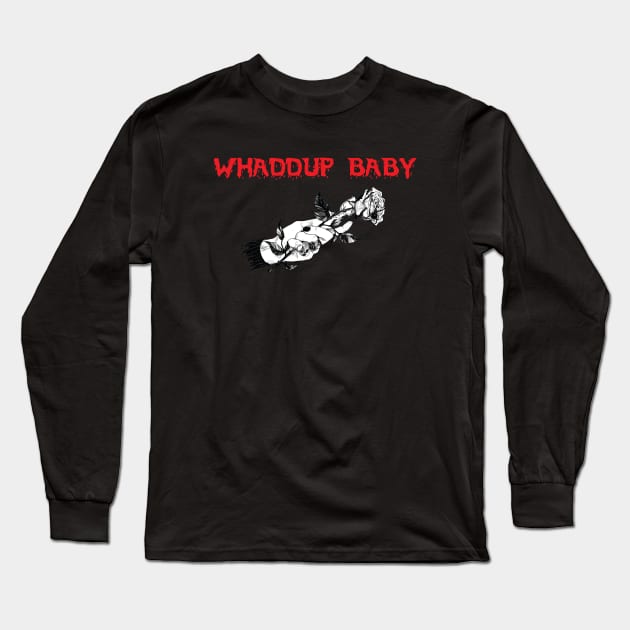Corpse Husband Whaddup Baby Long Sleeve T-Shirt by yevomoine